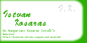 istvan kosaras business card